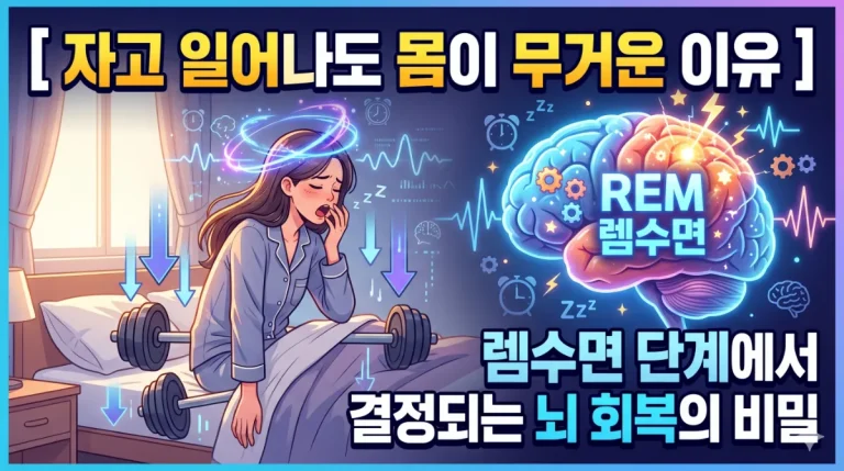 자고 일어나도 몸이 무거운 이유 렘 수면 단계에서 결정되는 뇌 회복의 비밀