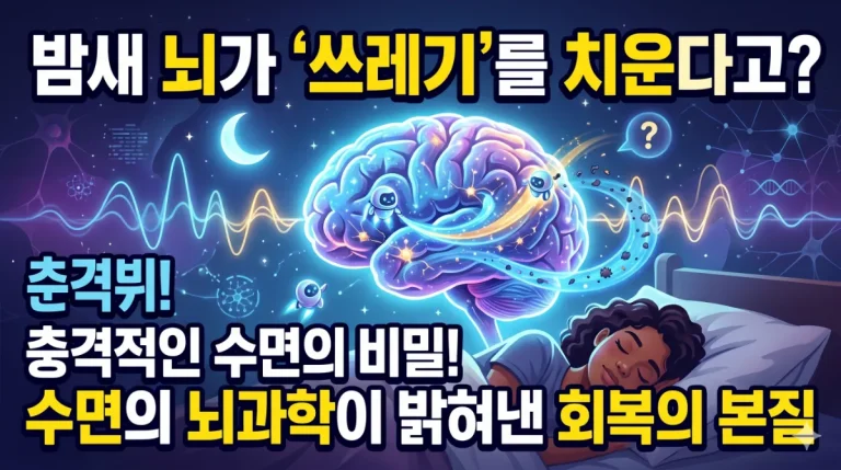 밤새 뇌가 쓰레기를 치운다는 사실을 아시나요 수면의 뇌과학이 밝혀낸 회복의 본질