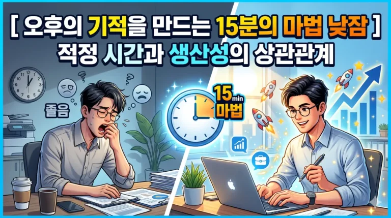 오후의 기적을 만드는 15분의 마법 낮잠 적정 시간과 생산성의 상관관계