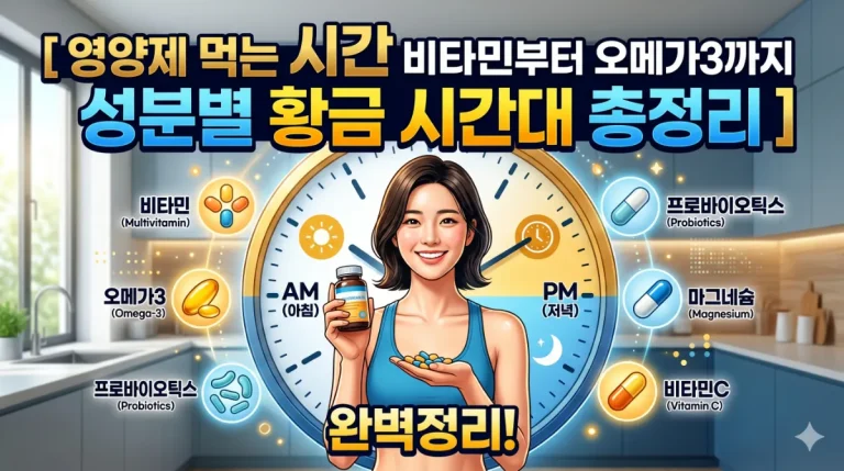 영양제 먹는 시간 비타민부터 오메가3까지 성분별 황금 시간대 총정리