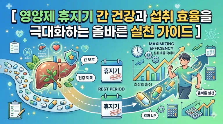 영양제 휴지기 간 건강과 섭취 효율을 극대화하는 올바른 실천 가이드