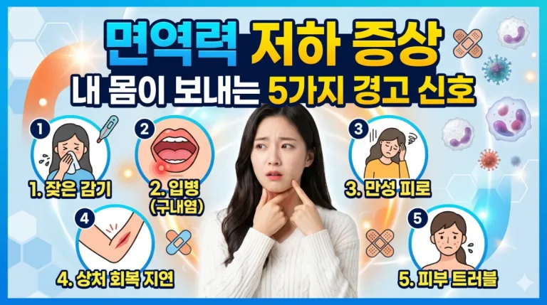 면역력 저하 증상 감기부터 입병까지 내 몸이 보내는 5가지 경고 신호