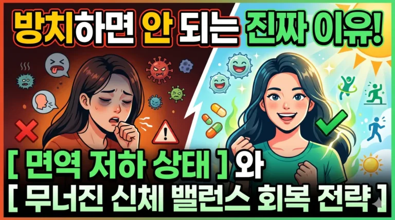 면역 저하 상태를 방치하면 안 되는 이유와 무너진 신체 밸런스 회복 전략