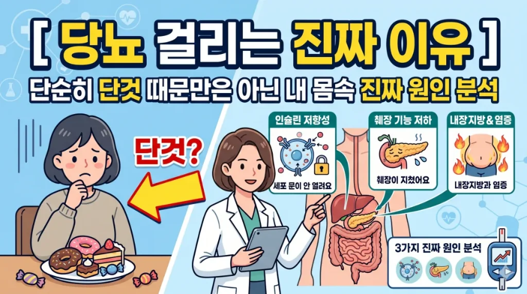 당뇨 걸리는 이유 단순히 단것 때문만은 아닌 내 몸속 진짜 원인 분석 1 당뇨 걸리는 이유 단순히 단것 때문만은 아닌 내 몸속 진짜 원인 분석
