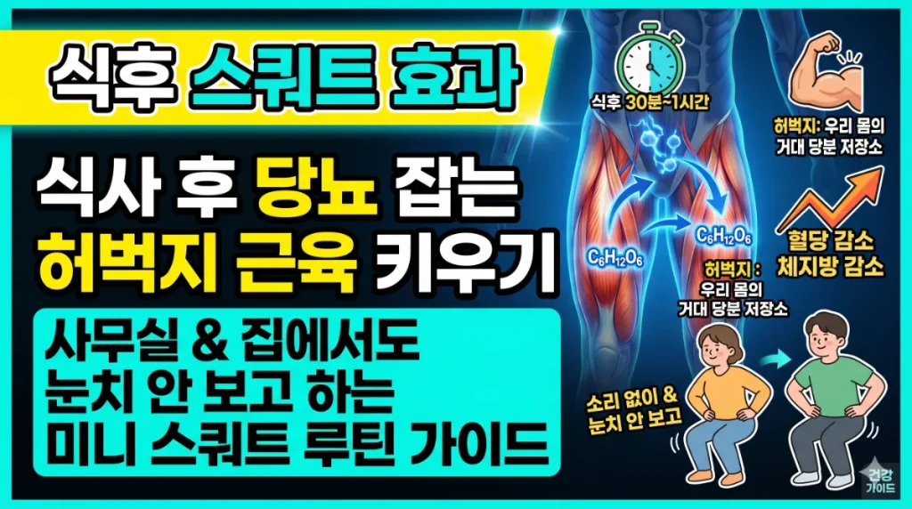 식후 스쿼트 효과 "운동할 시간 없다고요?" 딱 15분 혈당 감소를 만드는 운동법