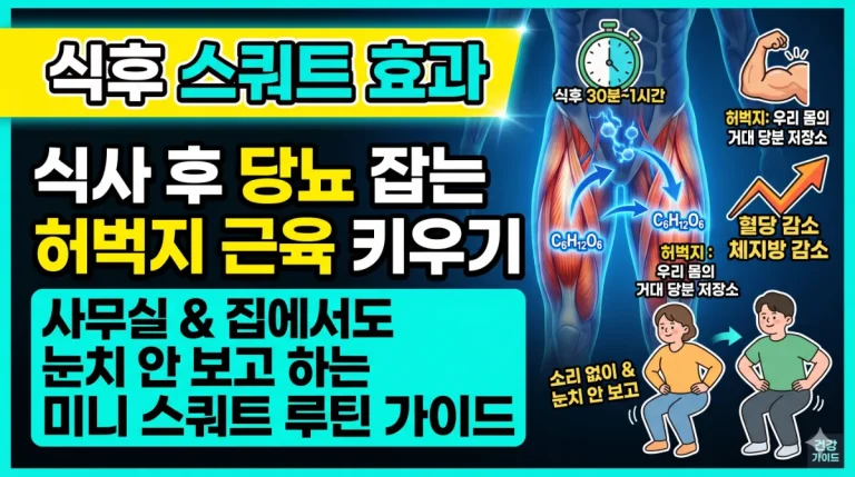 식후 스쿼트 효과 “운동할 시간 없다고요?” 딱 15분 혈당 감소를 만드는 운동법