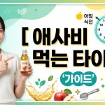 애사비 먹는 타이밍