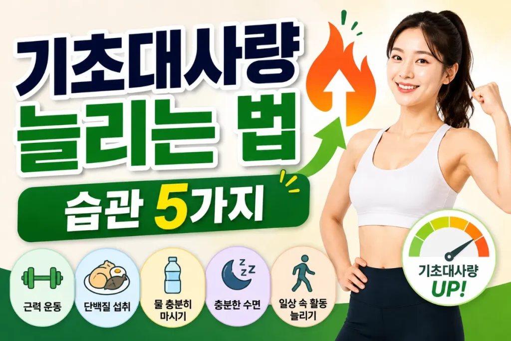 기초대사량 늘리는 법: 체질 변화를 위한 필수 습관 5가지 1 기초대사량 늘리는 법: 체질 변화를 위한 필수 습관 5가지